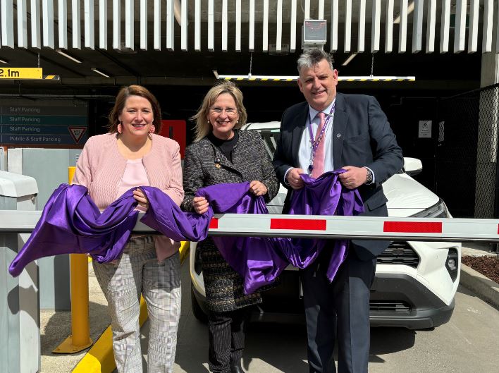 Member for Wendouree Juliana Addison, Minister for Regional Development Gayle Tierney and CEO Dale Fraser.